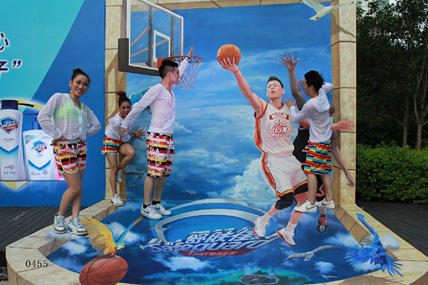 广州香格里拉大酒店 舒肤佳3d立体画 《交锋》